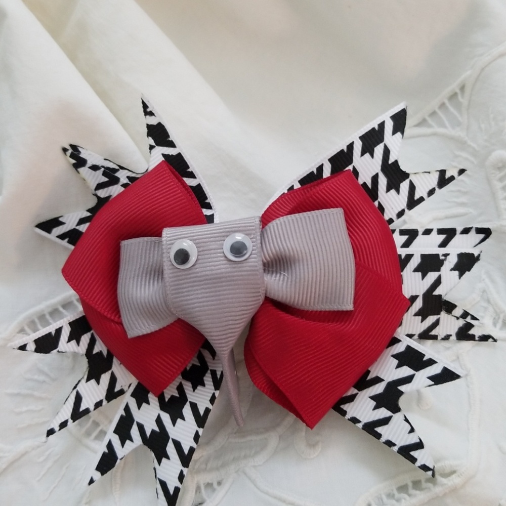 Elephant hairbow. Roll Tide! Alabama! 🔺️2X HP🔺️